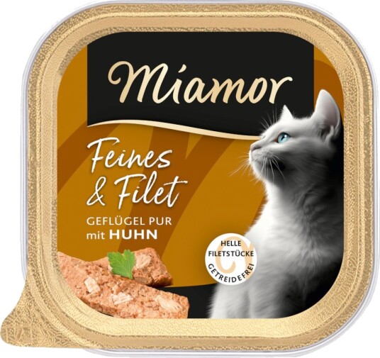 Miamor Våtfôr Sparepakke Feines & Filet Fjærkre Pur & Kylling 32 X 100 G
