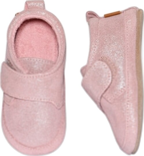 MELTON Rose Grey Shimmer Lær Tøfler 16-19 MELTON Rose Grey Shimmer Lær Tøfler 16-19