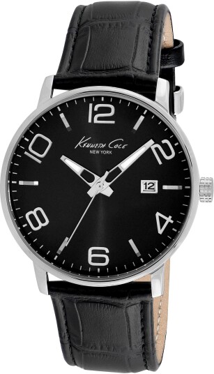 Kenneth Cole Herreklokke IKC8005 Sort/Lær Ø42 mm Kenneth Cole Herreklokke IKC8005 Sort/Lær Ø42 mm