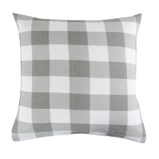By Night Putetrekk - 60x63 cm - Krepp - Check grey - 100% bomull - By Night By Night Putetrekk - 60x63 cm - Krepp - Check grey - 100% bomull - By Night