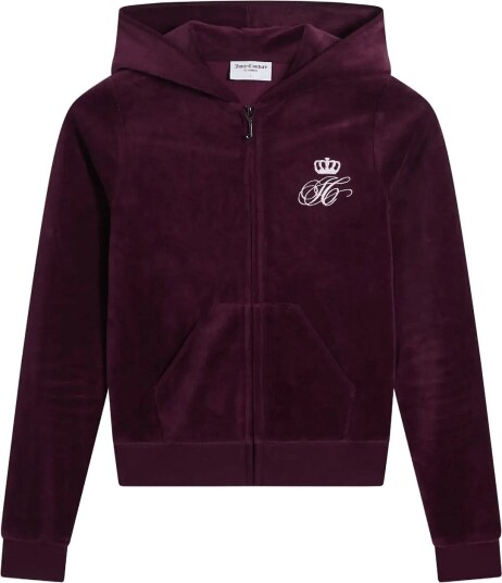 Juicy Couture Script Rebelle Robyn Hoodie Burgundy S