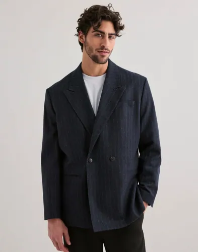 Selected Men Slhrelaxed Anderson Wool Blend Db B Blazere Svart
