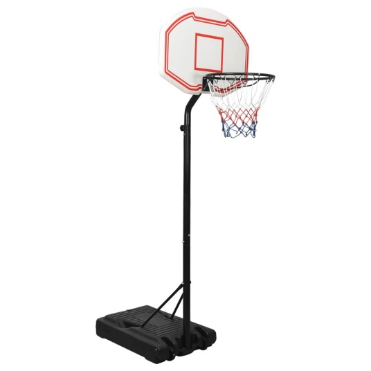 Basketballstativ hvit 237 307 cm polyeten