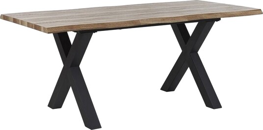 Lawtey Spisebord 180 cm Sammenleggbart - Lyst Tre/Svart
