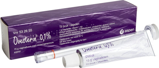 Ovesterin 0,1% vaginalkrem med applikator 15 g Ovesterin 0,1% vaginalkrem med applikator 15 g