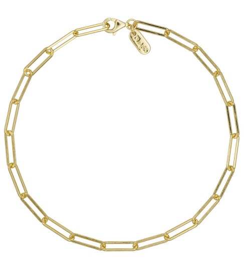 DESIGN LETTERS Chunky Square Link Chain Large Bracelet Gold Plated |Guld |One Size DESIGN LETTERS Chunky Square Link Chain Large Bracelet Gold Plated |Guld |One Size