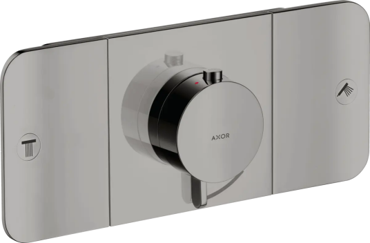 Axor One Termostat, med 2 utløp For innbygging, Polert Sort Krom