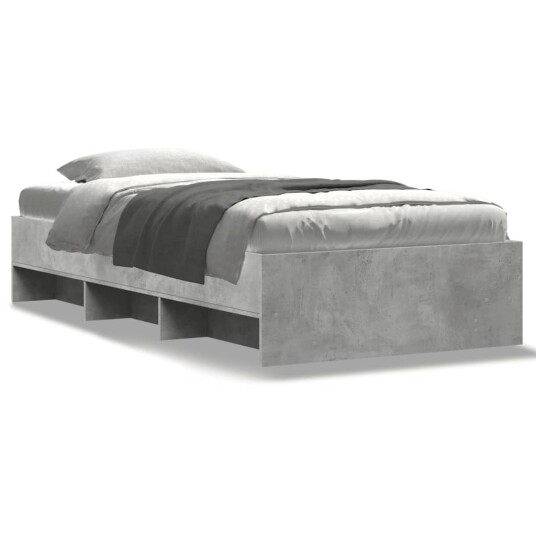  Sengeramme betonggrå 90x200 cm konstruert tre 8721102856815
