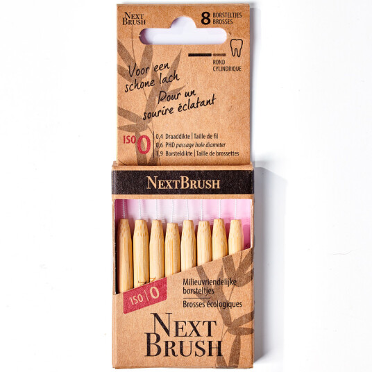 Bambus Gap Brushes 8 pcs. NEXTBRUSH 0,4 mm ISO 0 Bambus Gap Brushes 8 pcs. NEXTBRUSH 0,4 mm ISO 0