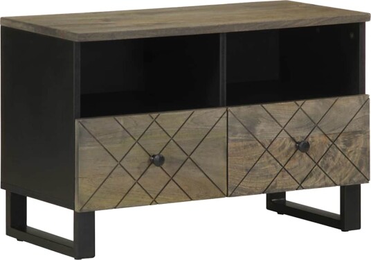 TV benk svart 70x33x46 cm heltre mango