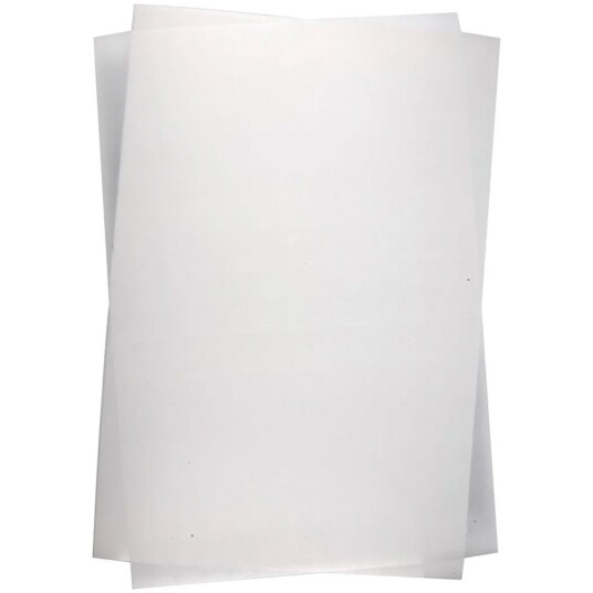 Creativ Company Krympeplast 10 ark Matt hvit 20x30 cm
