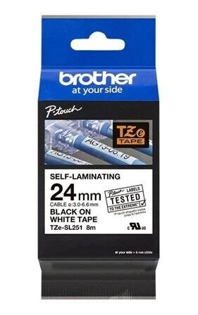 Brother TZe SL251 - black on white - Roll (2.4 cm x 8 m)