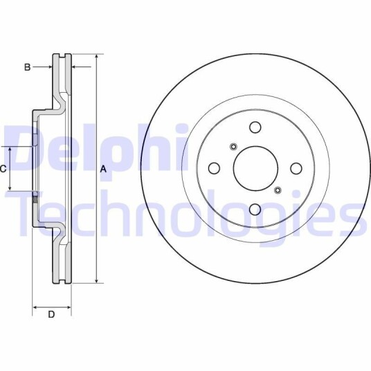 Bremseskive DELPHI BG4762C Bremseskive DELPHI BG4762C