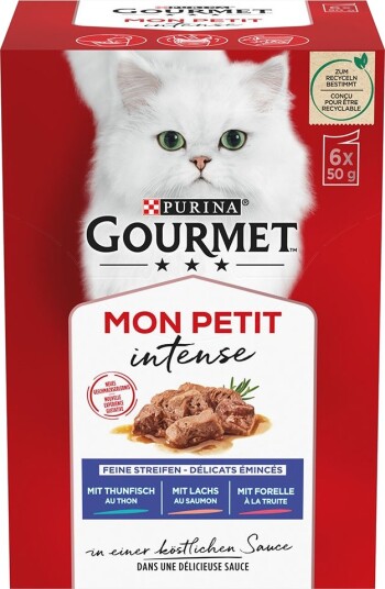 Gourmet Mon Petit Tunfisk Laks Ørret 12 X 50 G