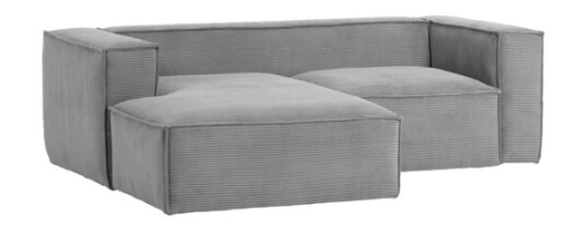 Kave Home BLOK sofa 2-seter - divan venstre Ljus grå 1574922-01-0 1596045-01-0