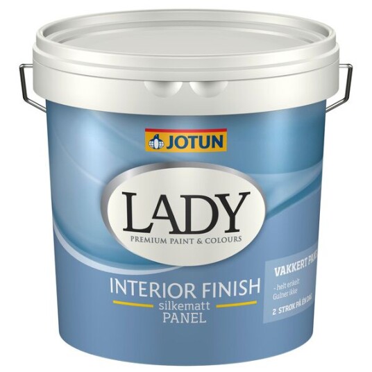 Jotun Panelmaling Lady Interiør Finish 10 Hvit Silkematt 2.7L