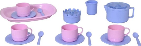 Plasto Kaffe- og servisesett for barn - 12+mnd - 18 deler