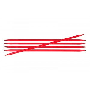 KnitPro Trendz Strømpepinde Akryl 15cm 3,50mm / 5.9in US4 Red