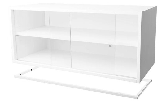 Zweed Molto vitrinemodul 840 hvit, inkl. hvit metallramme