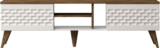 Hejde TV-Benk 180 cm - Hvit/Brun