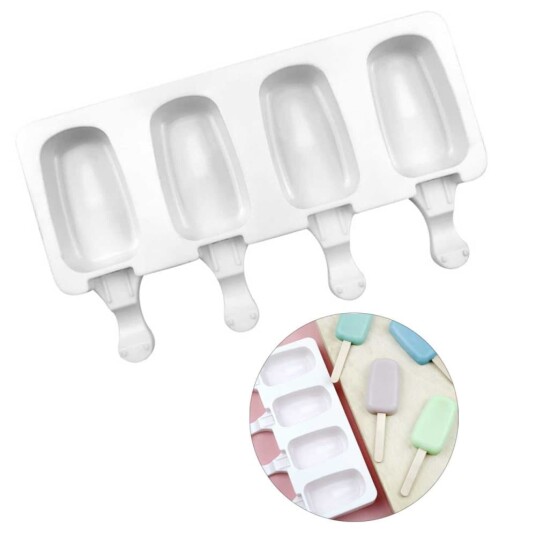 Megabilligt 4 -pakk iskremform silikon Lag iskrempinner kaker hjemme Megabilligt 4 -pakk iskremform silikon Lag iskrempinner kaker hjemme