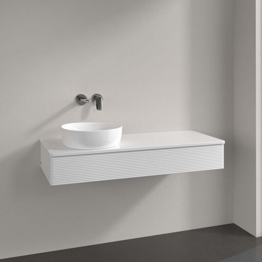 Villeroy & Boch  Antao Servantskap med 1 skuff 120x50x19 cm m/lys Hvit Høyglans