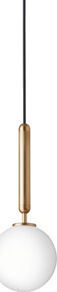 Nuura Miira 1 Taklampe Messing & Opal Hvit Liten Nuura Miira 1 Taklampe Messing & Opal Hvit Liten