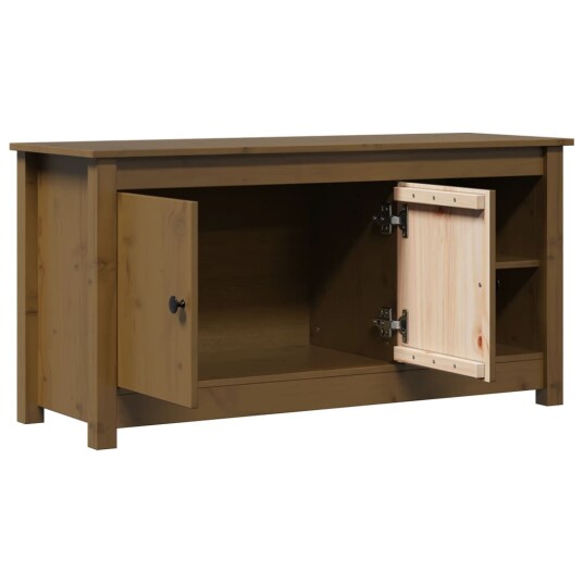 vidaXL TV-benk honningbrun 103x36,5x52 cm heltre furu