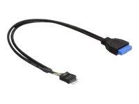 Delock 19-pins USB 3.0 til 8-pins USB 2.0 30 cm Kabel Innvendig