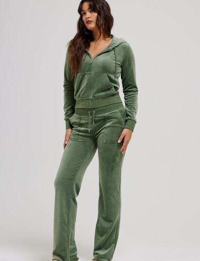 Juicy Couture Del Ray Pocketed Pant - Green - XXS