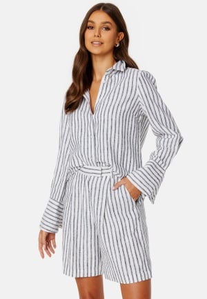 BUBBLEROOM CC Linen striped shirt Striped 44