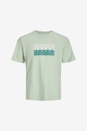 Jack & Jones Plus   T skjorte jcoFusion Dots Print Tee SS CN Pls   Grå