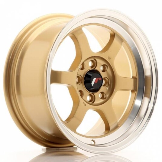 Japan Racing Jr12 Gold Machined Lip 7.5x15 4x100 ET26 B73.1 Japan Racing Jr12 Gold Machined Lip 7.5x15 4x100 ET26 B73.1