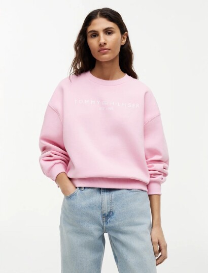 Tommy Hilfiger Corp Logo Mdrn Swtsrt   Pink   XL