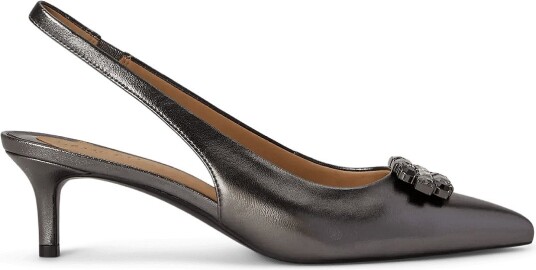 Lauren Ralph Lauren Lolah Jeweled Nappa Slingback Pump Grey 40