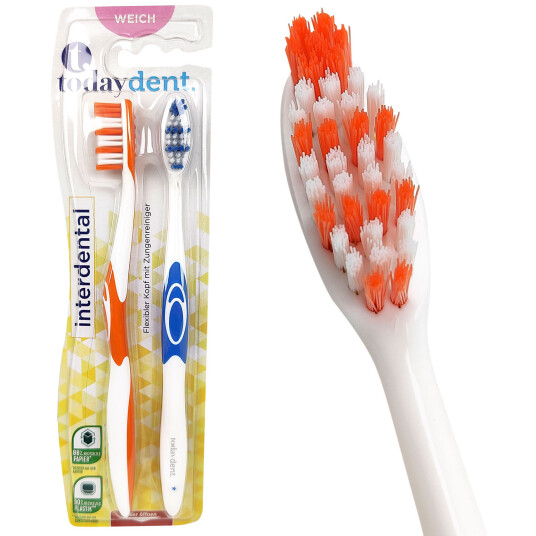Today Dent SOFT Tannbørster 2 stk. Interdental
