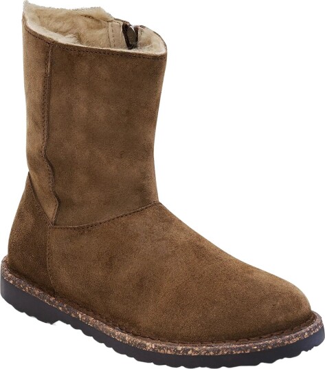 Birkenstock Uppsala Zip Shearling Leve Dark Tea Brown 41