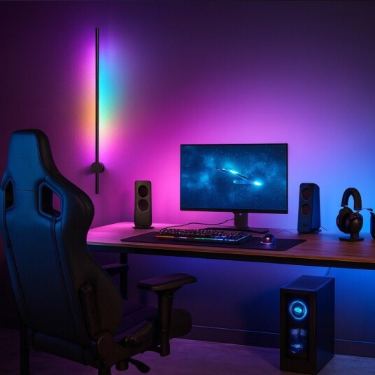 60cm RGBIC justerbar vegglampe Bluetooth 5V USB