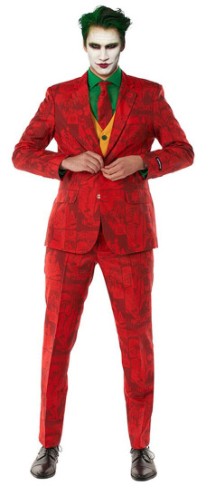 OppoSuits Suitmeister Scarlet Joker Karnevalskostyme  Medium