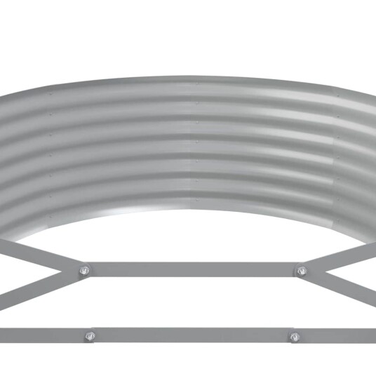 vidaXL Plantekasse pulverlakkert stål 396x100x36 cm antrasitt