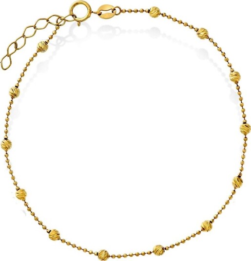 Pan Jewelry Armbånd i 585 gult gull med kuler