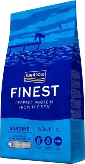 Fish4Dogs Adult Hundefôr Sardin 6 kg - Tørrfôr for Voksne Hundar