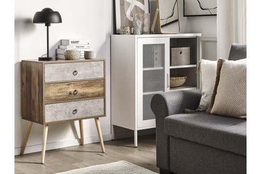 Abatley Kommode 60 cMørkt Tre/Grå