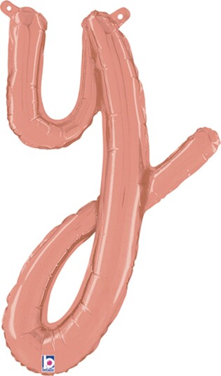 Ballongkungen Bokstavballong Script Roségull Bokstav Y 34725RG