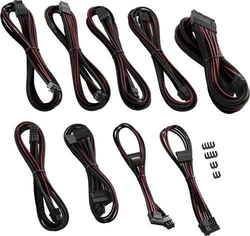 CableMod PRO ModMesh C-Series AXi/HXi/RM Cable Kit - Black/Blood Red CableMod PRO ModMesh C-Series AXi/HXi/RM Cable Kit - Black/Blood Red