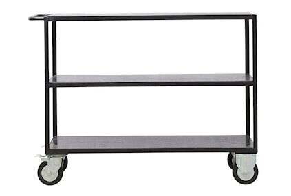 Hyllesystem 4 hjul H98 cm - Svart Hyllesystem 4 hjul H98 cm - Svart