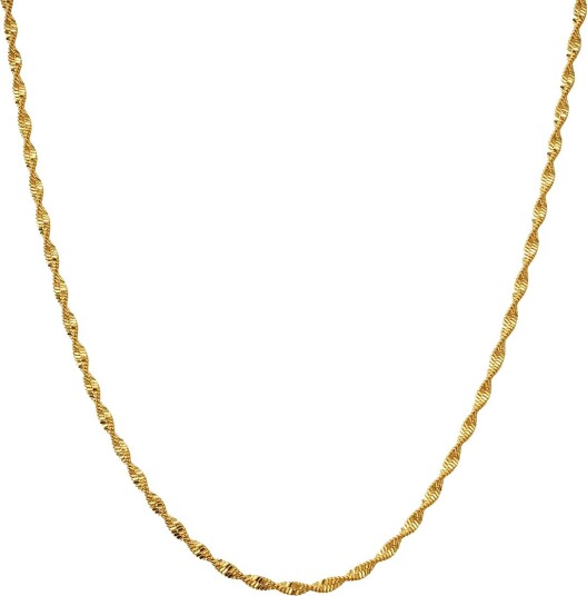 Syster P Herringbone Twisted Necklace Gold   GOLD   One Size