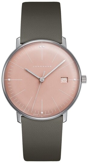Junghans Dameklokke 47/4555.02 Max Bill Ladies Rosa/Lær Ø32.7 mm