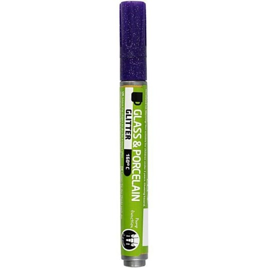 Creativ Company Glass  Og Porselenspenn Glitter Lilla