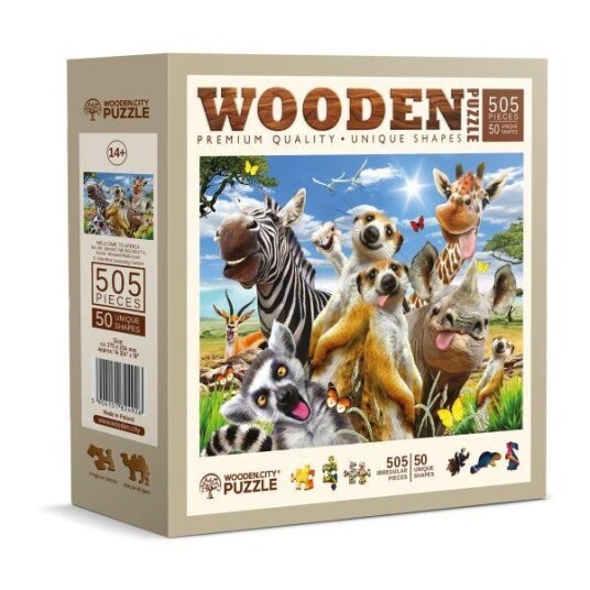 WoodenCity Trepuslespill 500 Brikker Welcome To Africa